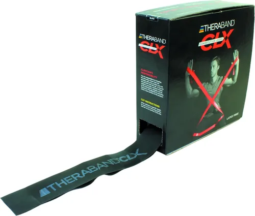 Miniatura 14 de THERABAND CLX Resistance Band with Loops, Fitness Band for Home Exercise and Full Body Workouts, Portable Gym Equipment Plata - Super Heavy