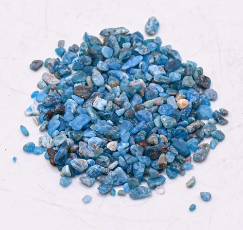 Miniatura 6 de Piedras pequeñas de apatita azul intenso, 7.05 oz (7 onzas), piedras preciosas pulidas, piedras preciosas naturales brillantes, muestras minerales