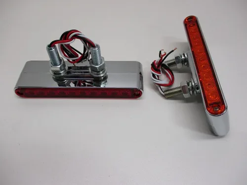 Miniatura 2 de Par de barras de luz LED rojo/ámbar de 6.5 pulgadas de largo, combo de doble cara para camión semirremolque