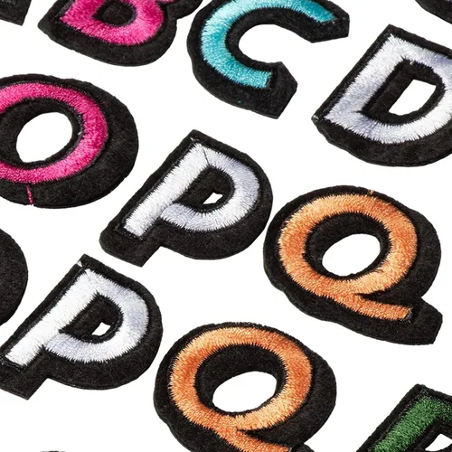 Miniatura 6 de Bright Creations Letras y parches para planchar – 104 piezas, 1.4 x 1 in, bordado multicolor – Parches de letras para planchar para ropa y mochilas