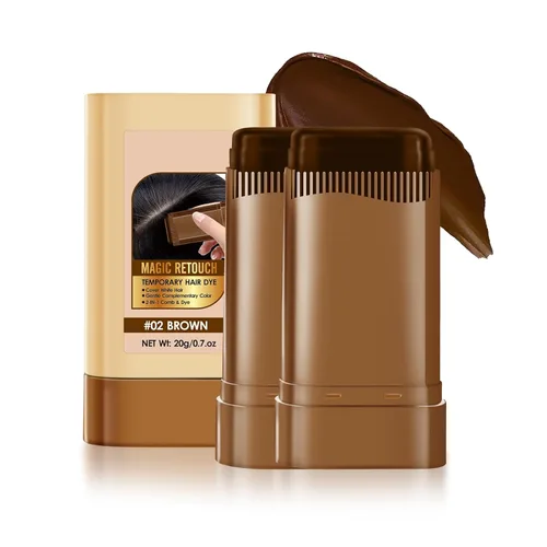 Miniatura 7 de Barra de color para el cabello, tinte para cabello gris, impermeable y resistente al sudor, cobertura uniforme y efectiva, fácil de usar, fórmula