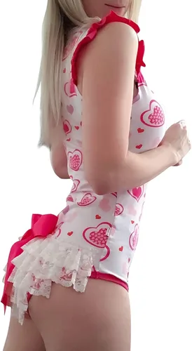 Miniatura 2 de Littleforbig Mameluco de algodón con estampado de corazones de princesa