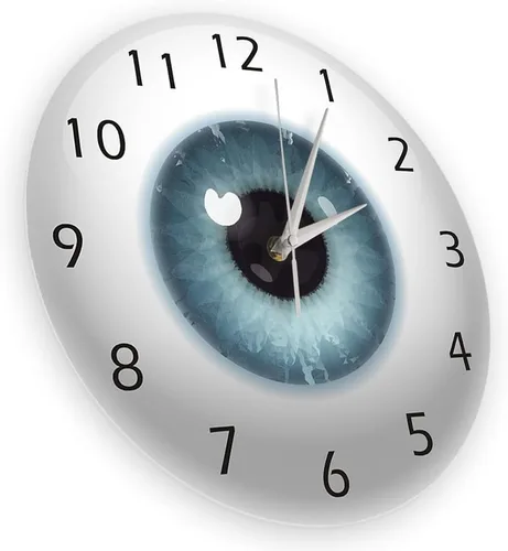 Miniatura 8 de The Geeky Days Reloj de pared silencioso con diseño de ojo pupila visión visión oftalmología reloj de pared silencioso de cuarzo 12 pulgadas todo lo