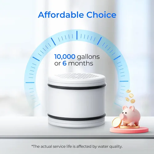 Miniatura 4 de Waterdrop WHR-140 - Filtro de ducha de repuesto para Culligan® WHR-140, WSH-C125, ISH-100, HSH-C135, filtro de agua para cabezal de ducha