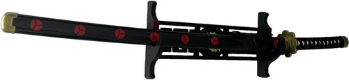 Miniatura 7 de Katana - Soporte de pared para espada de terciopelo de 1 nivel, patrones de peces dorados, soporte acolchado de espada samurái, soporte de espada