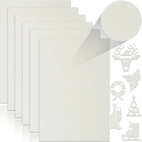 Miniatura 14 de 24 hojas de papel de cartulina con purpurina negra, A4, papel brillante premium para álbumes de recortes, proyectos de bricolaje, decoración
