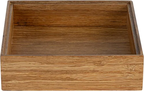 Miniatura 12 de Eco Display Contenedor de condimentos de bambú de 7 x 7 x 2 pulgadas, 1 caja grande para especias, resistente a astillas, para condimentos