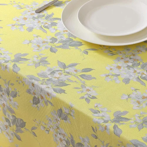 Miniatura 3 de Laura Ashley Mantel decorativo, resistente a las arrugas y a las manchas, repelente al agua a prueba de derrames, tela de poliéster lavable de fácil