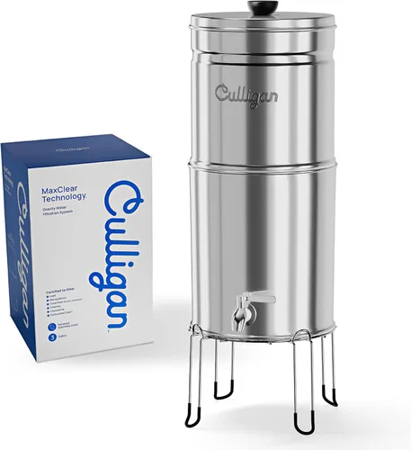 Miniatura 3 de Culligan MaxClear 2.25 Gallon Gravity Water Filter System, Brushed Stainless-Steel Countertop Water Filter NSF/ANSI Certified to Reduce