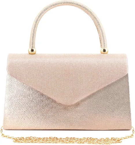 Naimo Bolso de mano de cristal brillante con asa superior bolso de hombro cruzado para boda fiesta novia