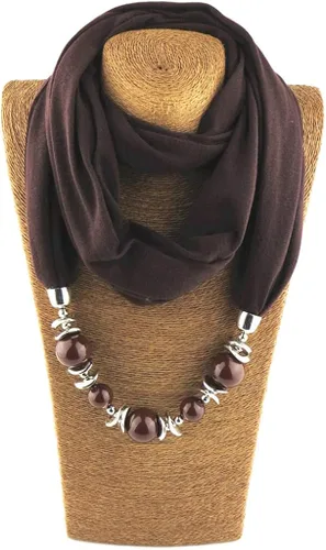 Miniatura 6 de W-FIGHT - Collar para mujer, diseño de bufanda, color sólido