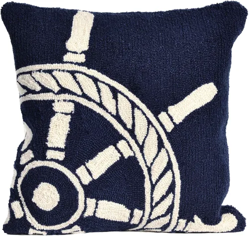 Miniatura 29 de Liora Manne Decorativo, insertos y fundas Ahoy azul marino, cojines de 18 x 18 pulgadas