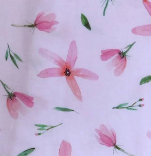 Miniatura 3 de Pies estampados - Cremalleras dobles - Patrones para niñas - Flores y pájaros - Hecho de seda viscosa de bambú suave