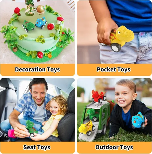 Miniatura 4 de newcrave Coche de dinosaurio 5 en 1 para niños pequeños, juguete para niños de 1, 2, 3, 4, 5 años, camión de dinosaurios para niños pequeños de 1-3