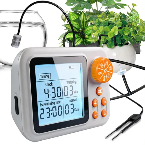 Kit de riego por goteo, sistema de riego de plantas de interior, riego automático para plantas, sensor de humedad de plantas, temporizador y sistema