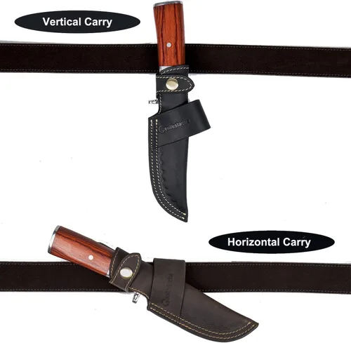 Miniatura 4 de Funda Horizontal para Cuchillo de Cinturón Gentlestache, Funda de Extraccion Compacta EDC en Negro