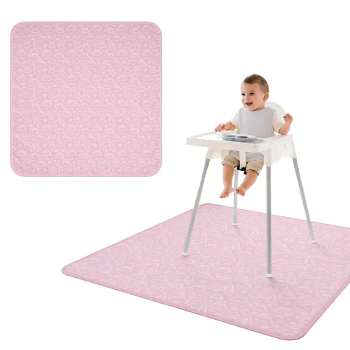 Miniatura 29 de BapronBaby Adventure Awaits - Tapete impermeable para debajo de sillas altas, suelos, mesas, tiempo de juego o artes y manualidades, lavable a