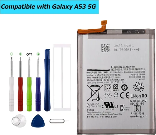 Miniatura 3 de EB-BA336ABY - Batería de repuesto para Samsung Galaxy A53 5G SM-A536 SM-A536U SM-A536U1 SM-A5360 SM-A536B SM-A536W SM-A536N SM-S536DL con kit