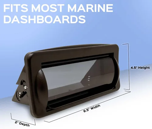 Miniatura 2 de Creative Audio CAMC1B Marine Single DIN Radio Kit de montaje con cubierta retráctil (negro)