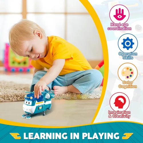 Miniatura 7 de Super Wings Juguetes, juguetes transformadores de brillo de 5 pulgadas, temporada 7, nuevo personaje, juguete de avión para niños de 3 a 5 años