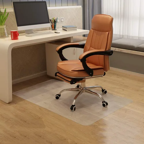 Miniatura 6 de Tapete para Silla de Oficina para Piso de Madera Dura, 48" x 30" Tapete de Vinilo Transparente para Silla de Escritorio Protector de Piso para Silla