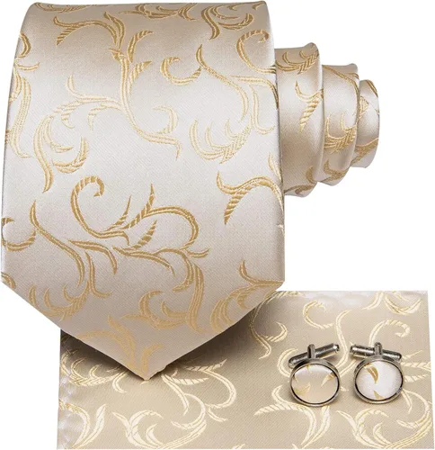 Miniatura 3 de Hi-Tie Juego de corbatas de seda para hombre, corbata de lazo y bolsillo cuadrado con clip de corbata plateado o pin de solapa
