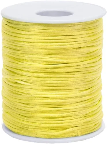 Miniatura 6 de 2.0 mm x 110 yardas de cordón de satén de nailon para abalorios, hilo trenzado para nudos chinos, rattail, macramé, pulseras, collares, fabricación