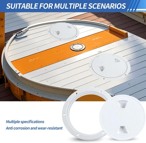 Miniatura 5 de Hoffen Boat Hatch, 4" 6" 8" Round Non Slip Inspection Hatch w/Detachable Cover for Marine Boat Yacht