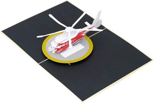 Miniatura 9 de Rykamia Tarjeta desplegable de avión, helicóptero en blanco, avión, despedida, agradecimiento, jubilación, tarjeta de cumpleaños, regalos de piloto
