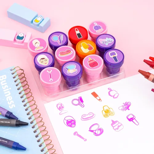 Miniatura 2 de 36 recuerdos de fiesta de spa, 24 tatuajes temporales y 12 sellos, ideal para fiestas de pijamas, decoración de tarjetas de cumpleaños, suministros