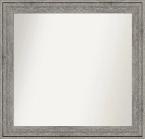 Miniatura 49 de Amanti Art Espejo de pared personalizado no biselado (24.5 x 24.5 pulgadas), marco gris marrón alta, varios tamaños personalizados, espejo de baño