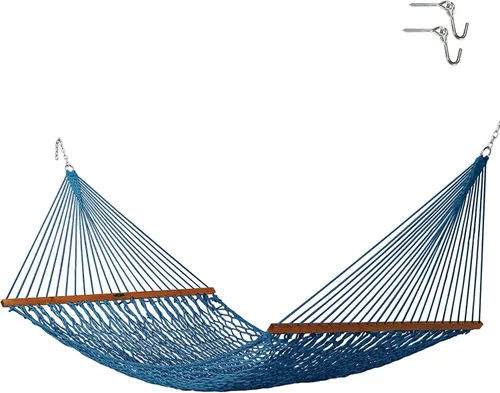 Miniatura 10 de Original Pawleys Island Hamaca de cuerda DuraCord marrón antiguo de lujo, 13 pies x 60 pulgadas, 2 personas, capacidad de 450 libras, barra