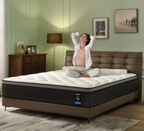 Miniatura 2 de Colchón híbrido King de 12 pulgadas en caja, certificado CertiPUR-US Gel memory foam & pocketed springs, medium plush cooling mattress relieves