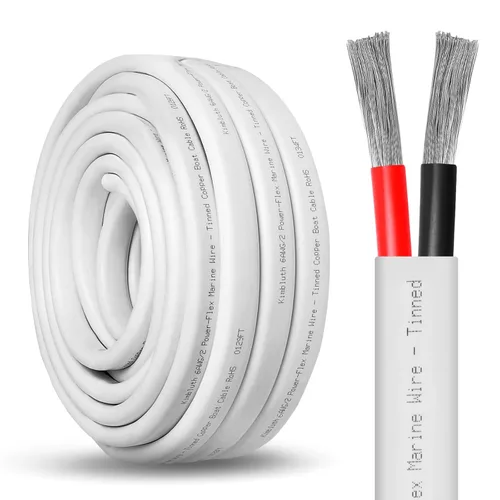 Miniatura 15 de Cable marino dúplex de calibre 10, cable de cobre estañado para barco, 150 pies, 10 AWG, estándar de EE. UU., OFC, alambre de cobre libre de oxígeno