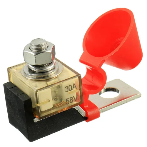 30 AMP MRBF bloque de terminales portafusibles solo perno prisionero 5/16" (M8) Fusible de batería clasificado compacto 30A