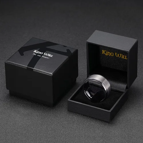 Miniatura 6 de King Will - Anillo de tungsteno básico para hombre, de 1564, 932, 516, 2364 y 2564 de pulgada, con acabado cepillado mate, ideal como anillo