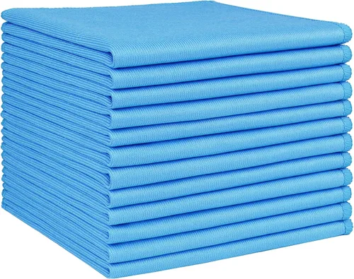 Miniatura 10 de HOMEXCEL Paños de limpieza de microfibra de vidrio, paquete de 6 unidades, sin pelusa, paño de limpieza mágico de microfibra reutilizable para Azul