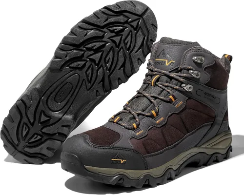 Miniatura 26 de NORTIV 8 - Botas de senderismo impermeables para hombre, zapatos de montañismo ligeros para exteriores
