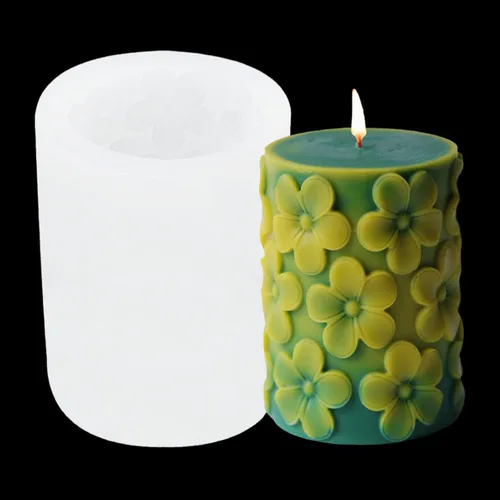 Miniatura 7 de Moldes de vela de pilar, moldes de vela de silicona 3D, molde en forma de escultura en relieve, molde de fondant de diseño novedoso para hacer velas