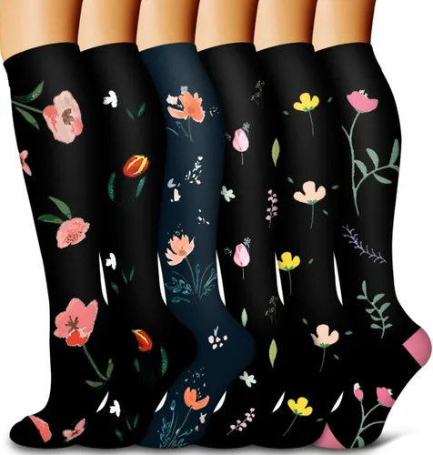 Miniatura 63 de 6 Pack Copper Compression Socks for Women and Men Circulation-Best Support for Medical, Running,Nursing,Athletic