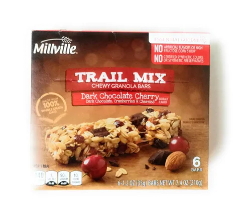 MILLVILLE Barras de granola Trail Mix (6 unidades) (fruta y nuez)