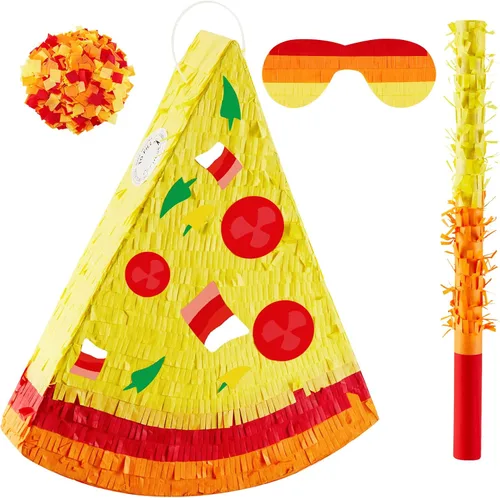 Miniatura 9 de Lewtemi Decoraciones de Fiesta de Piñata con Palo, Venda para los Ojos y Confeti para Decoraciones de Fiesta, Centro de Mesa, Accesorio para Fotos