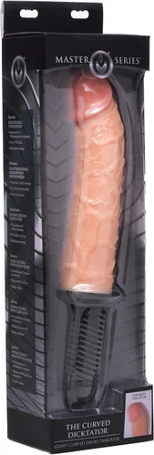 Miniatura 4 de The Curved Dicktator 13 Mode Vibrating Giant Dildo Thruster - Carne