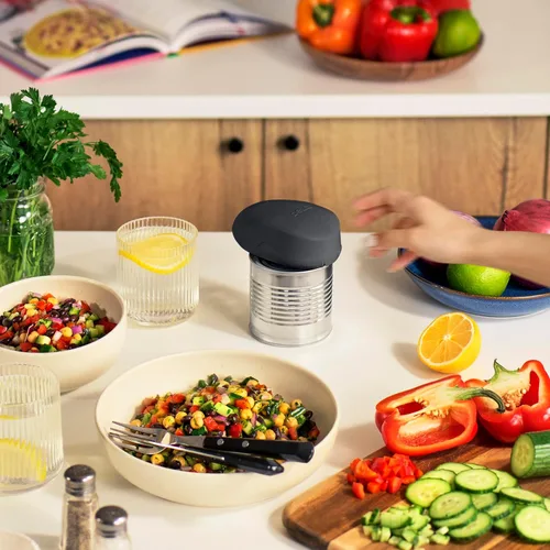 Miniatura 3 de bella Abrelatas automático, manos libres, funciona con pilas, inalámbrico, hoja de acero inoxidable para abrir cualquier tamaño de lata con imán