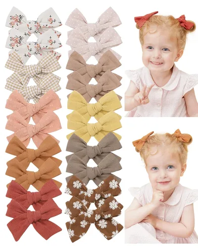 Miniatura 11 de 20 pinzas para el pelo para bebé, pasadores totalmente forrados, accesorios para el cabello para niñas pequeñas, niños y adolescentes