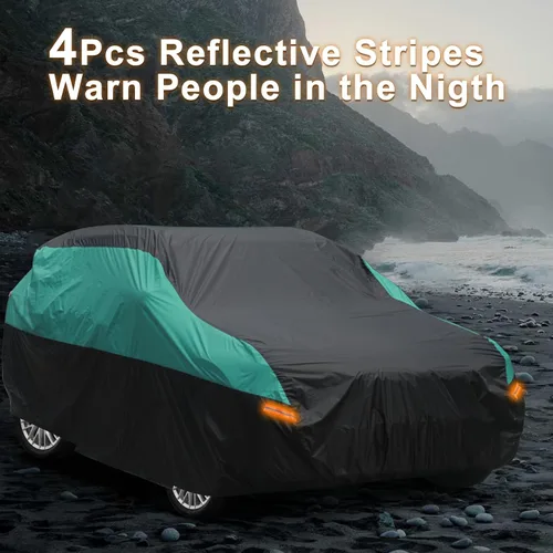 Miniatura 5 de SEAZEN Funda impermeable para automóvil SUV para todo tipo de clima, cubierta de automóvil para exteriores, protección contra el viento y la nieve