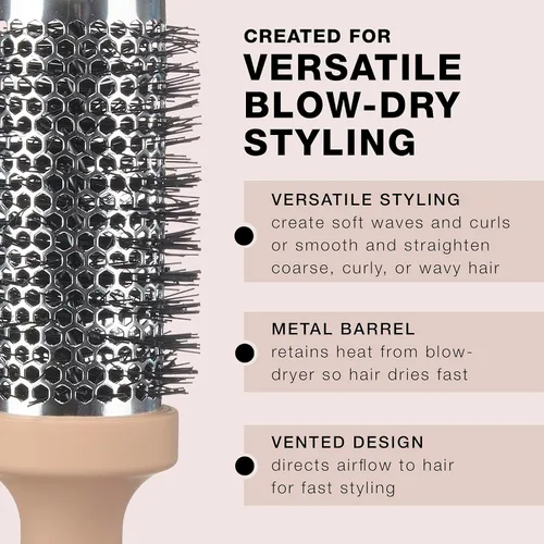 Miniatura 3 de InfinitiPro by Conair - Cepillo para el cabello - Cepillo redondo - Cepillo redondo para soplar - Diseñado para retener el calor y el flujo de aire