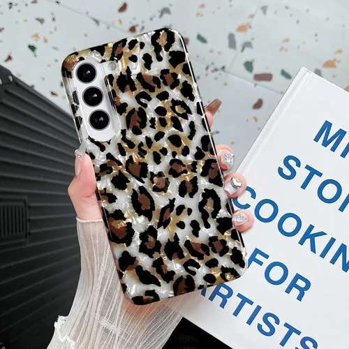 Miniatura 6 de J.west Funda para Samsung Galaxy S23 Plus de 6.6 pulgadas, Funda de Lujo con Estampado de Leopardo y Guepardo, Diseño Translúcido y Nacarado, Funda