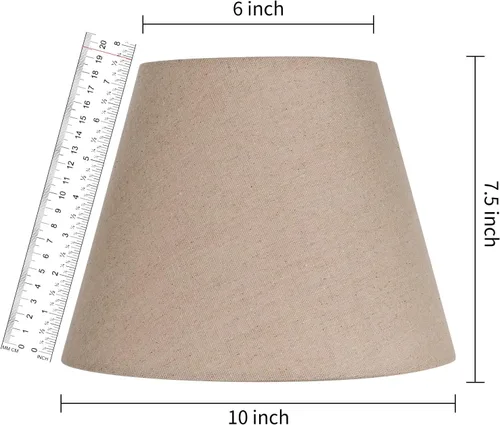 Miniatura 5 de ALUCSET Pantalla de lámpara pequeña, pantalla de tela de barril para lámpara de mesa y luz de pie, 6 pulgadas de diámetro superior x 10 pulgadas