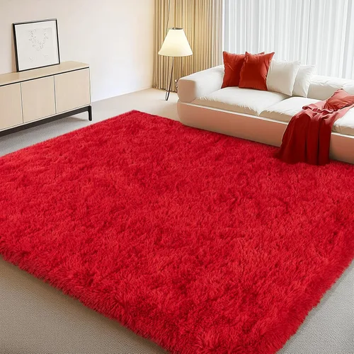 Miniatura 41 de Alfombra pequeña rosa para dormitorio, alfombras de área esponjosas peludas de 2x3 pies para habitación de niñas y niños, alfombra suave